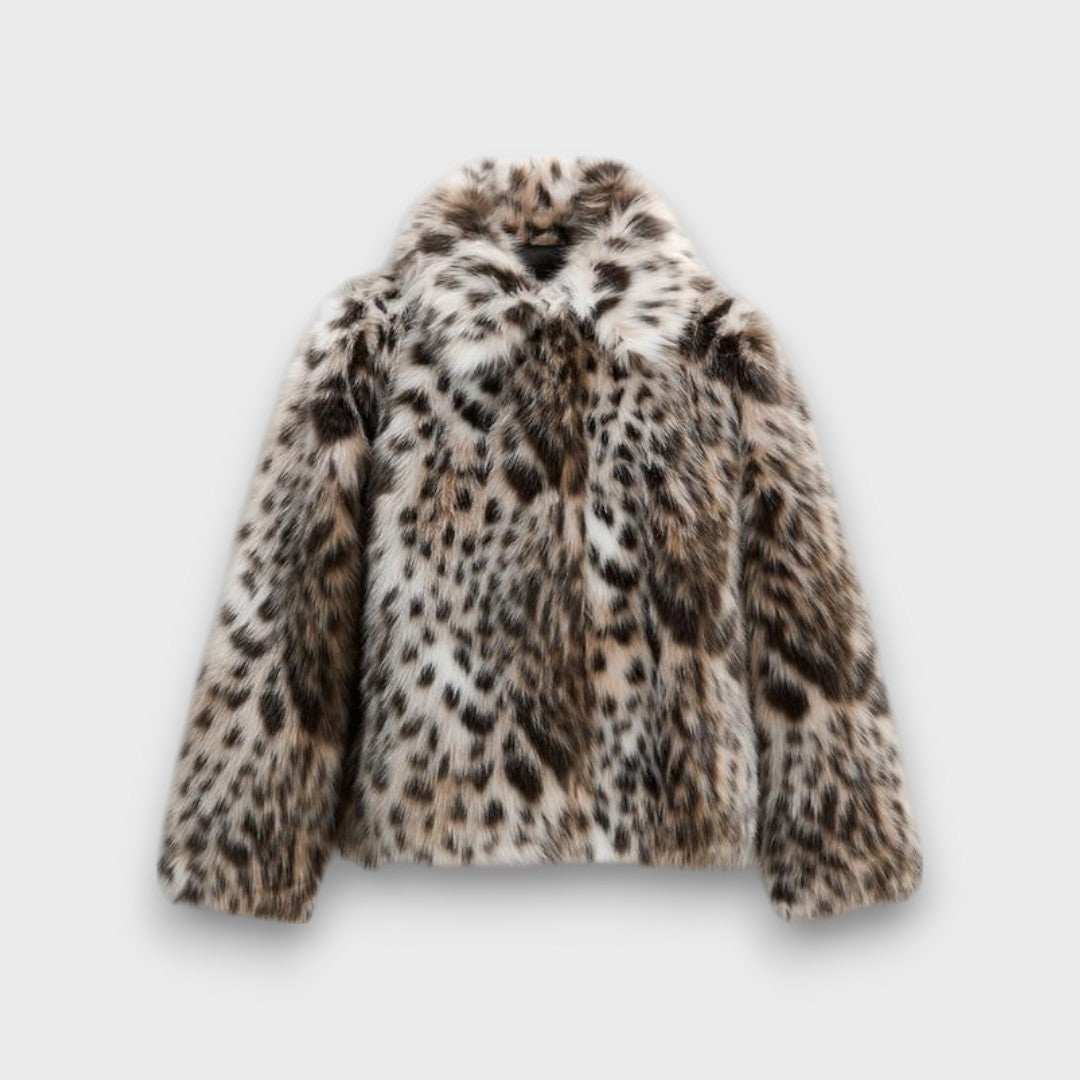 Leoline – Faux Fur Jacket with Animal Design