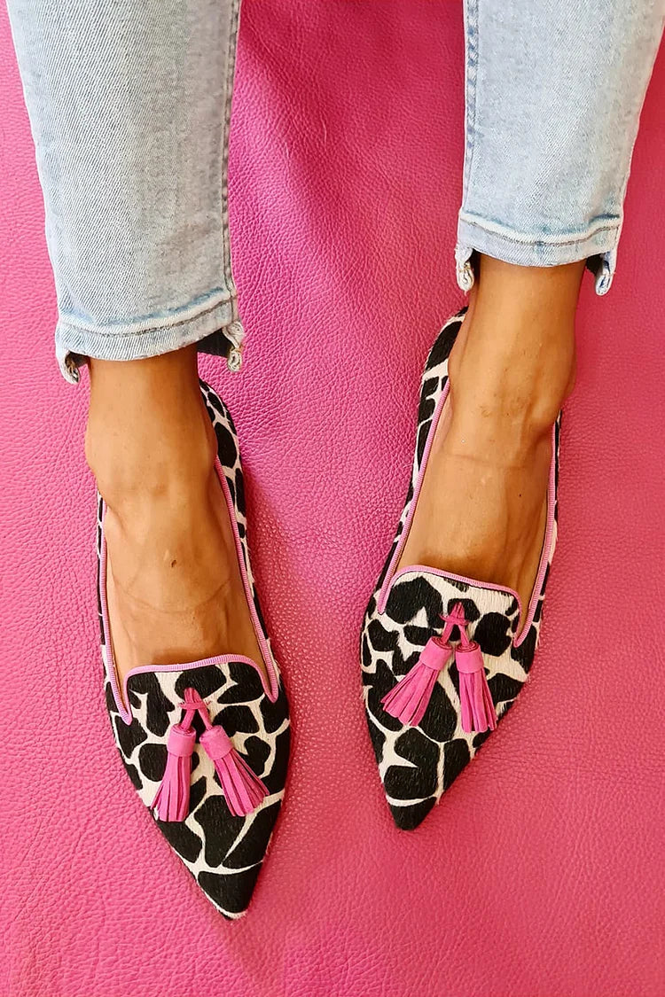 Vien | Cow-print Flats
