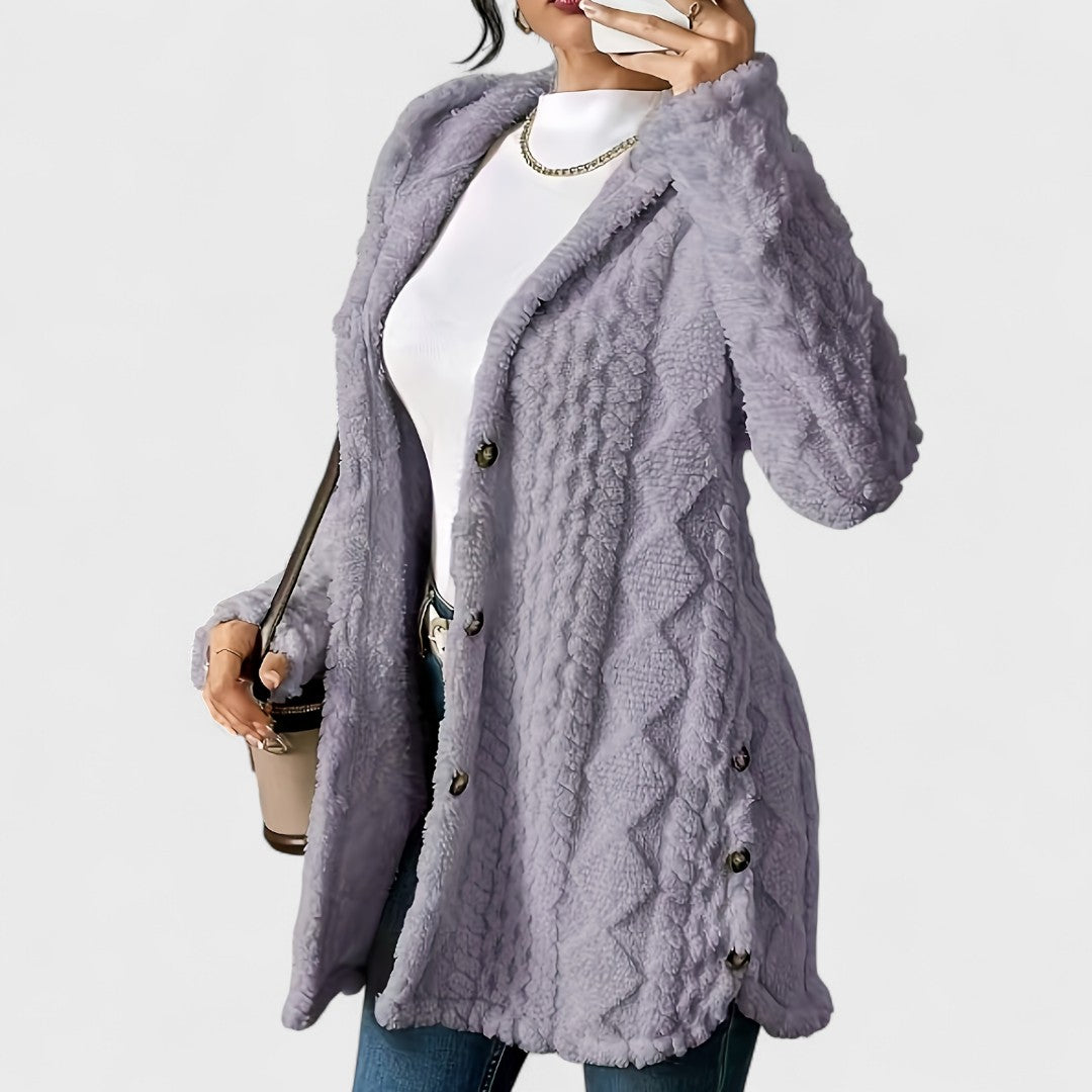 Katerina - Warm Hooded Cardigan Coat
