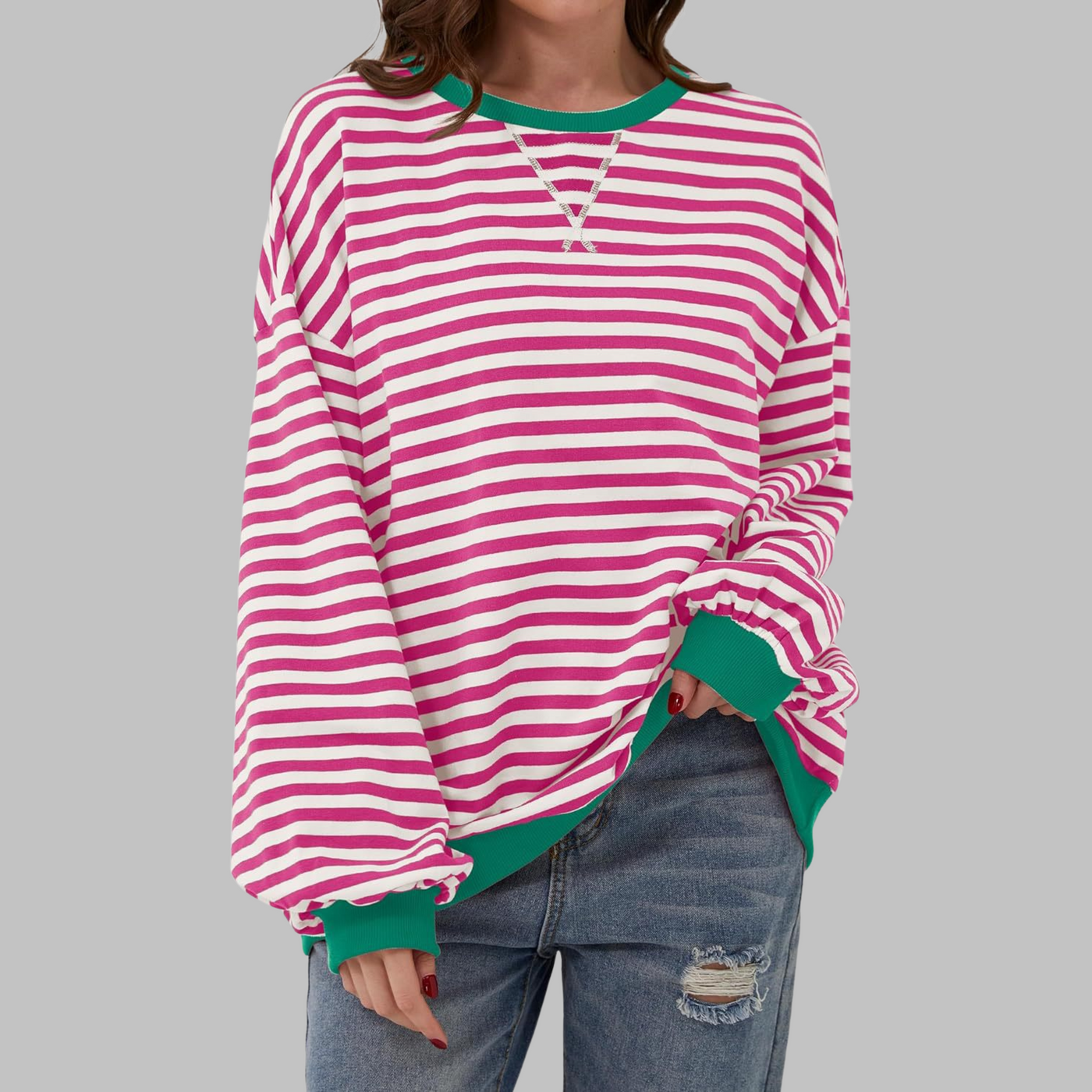 Merida | Striped Cotton Sweater with Long Sleeves