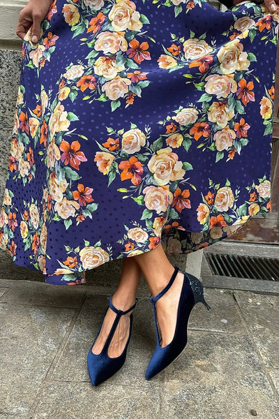 Anouk | Shimmering Kitten Heel