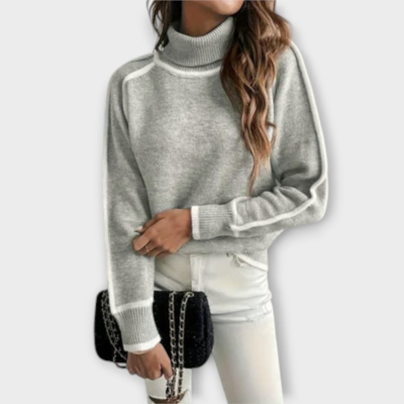 Aurora - Casual High Collar Sweater