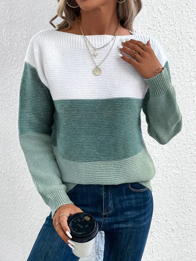 Calista - Elegant Long Sleeve Drop Shoulder Sweater