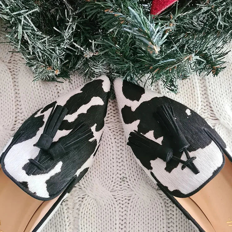 Vien | Cow-print Flats