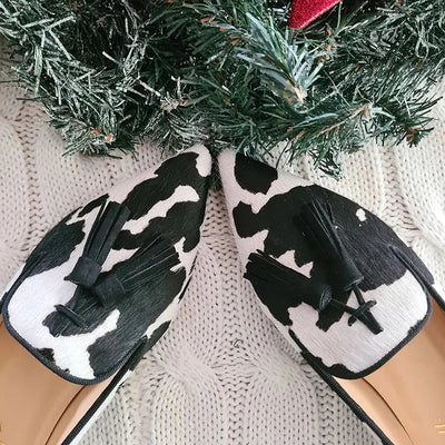 Vien | Cow-print Flats