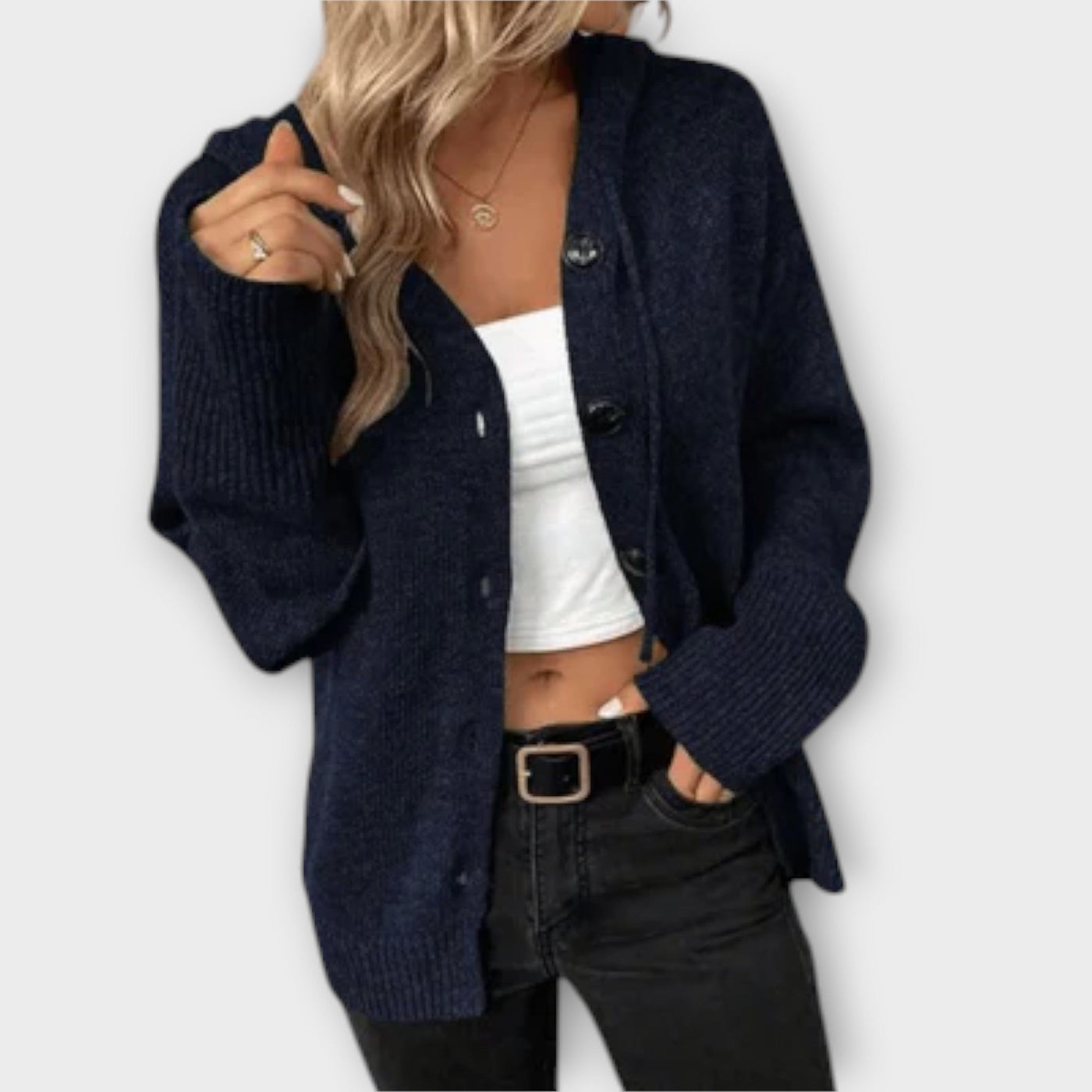 Brittan - Button-Up Knit Cardigan
