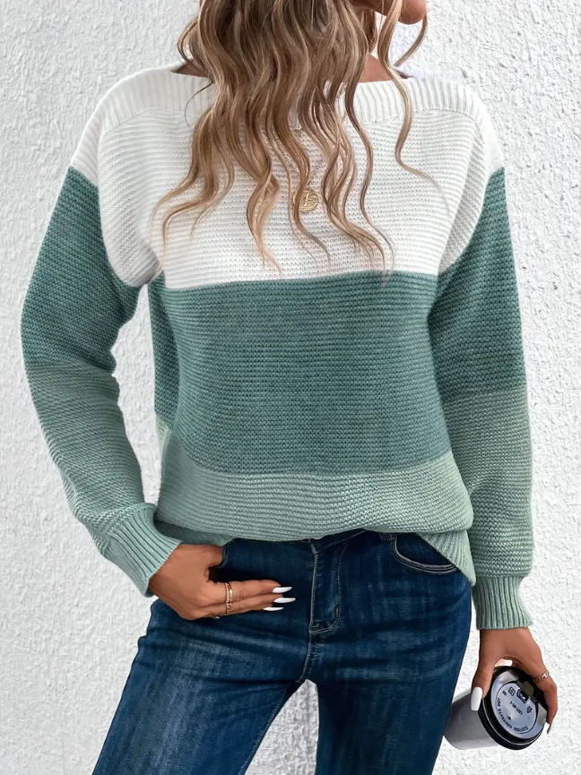 Calista - Elegant Long Sleeve Drop Shoulder Sweater