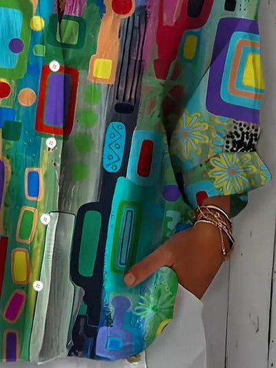 Freja | Abstract Colorflow Shirt