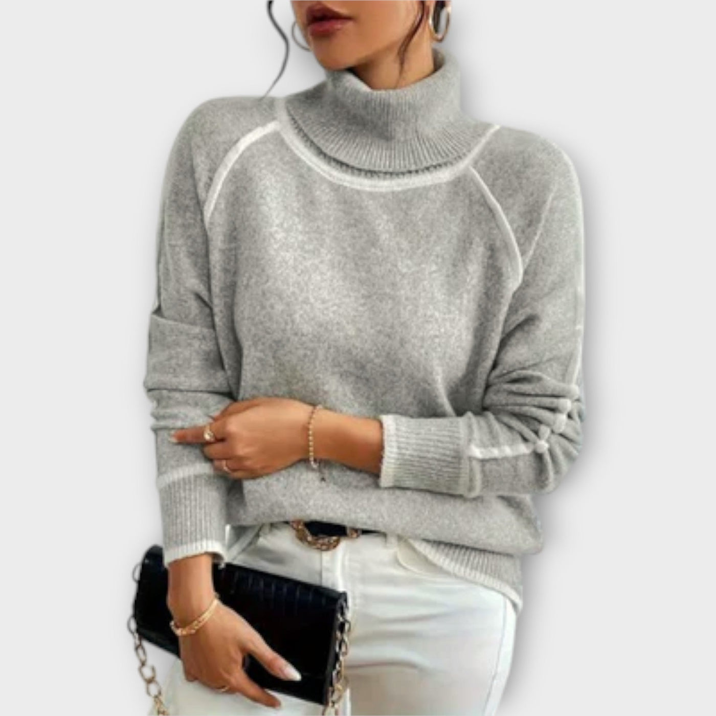 Aurora - Casual High Collar Sweater
