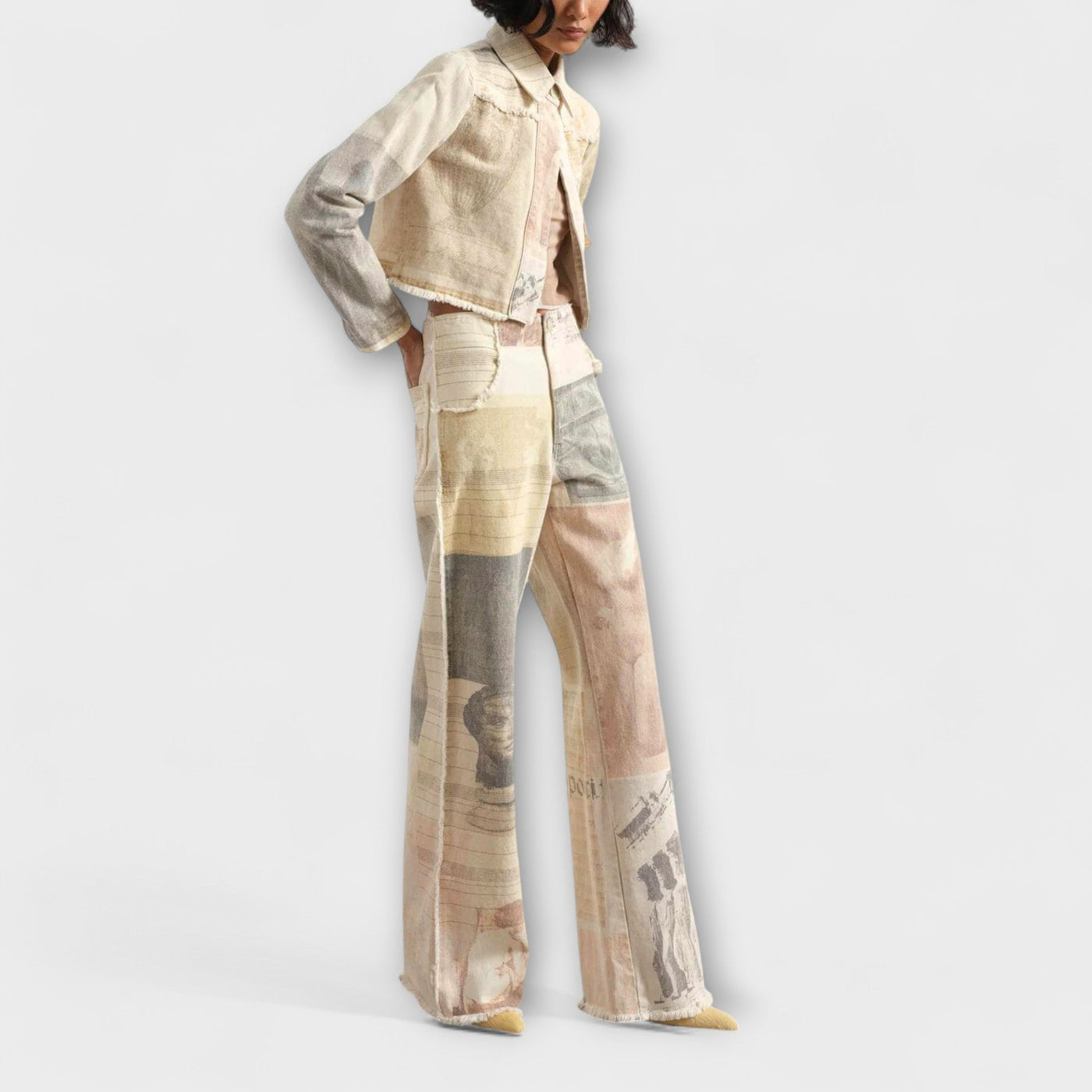 Rhea – Printed Wide-Leg Jeans with a Vintage Touch