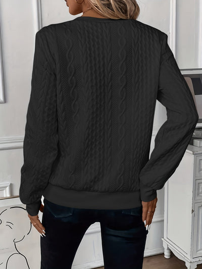 Amalie - Zip-up cable knit sweater
