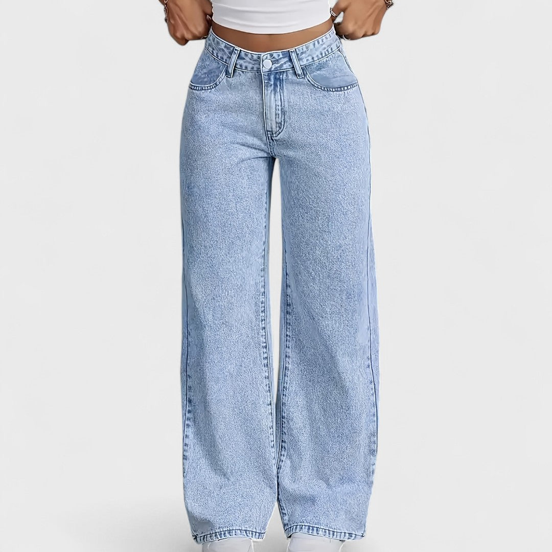 Mara - Women's Wide Leg Straight Leg Jeans
