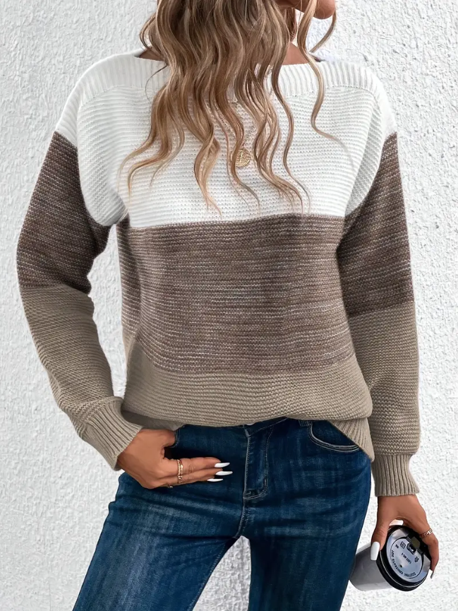 Calista - Elegant Long Sleeve Drop Shoulder Sweater