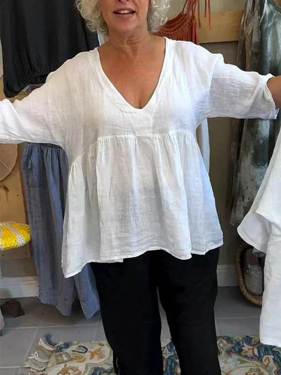 Melinda | V-neck Mid-sleeve Top