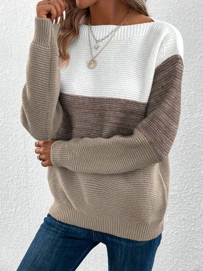 Calista - Elegant Long Sleeve Drop Shoulder Sweater