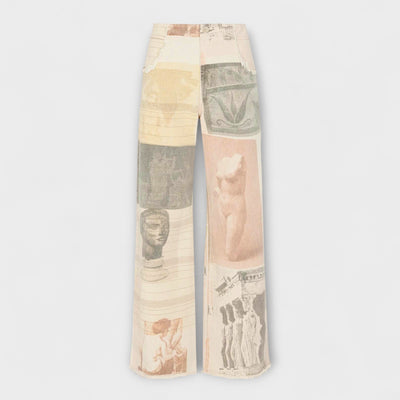 Rhea – Printed Wide-Leg Jeans with a Vintage Touch