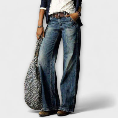 Cess - Wide Leg Denim Trousers