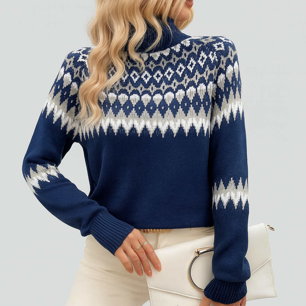 Ella | Elegant Geometric Knit Sweater