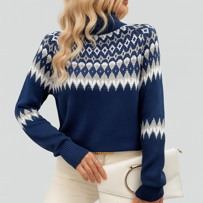 Ella | Elegant Geometric Knit Sweater