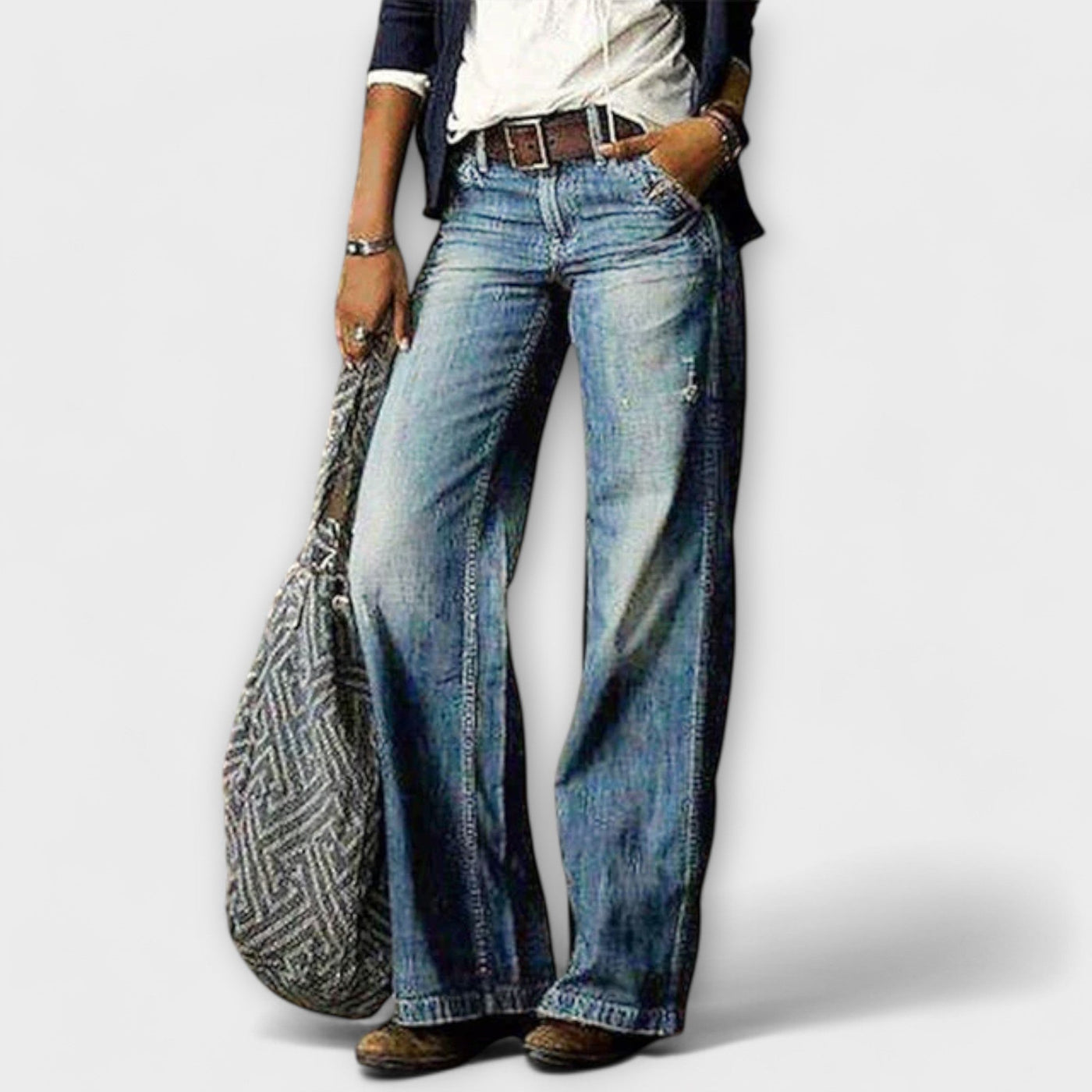 Cess - Wide Leg Denim Trousers