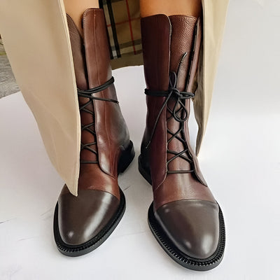 Claudia® | Elegant Vegan Leather Heeled Boots