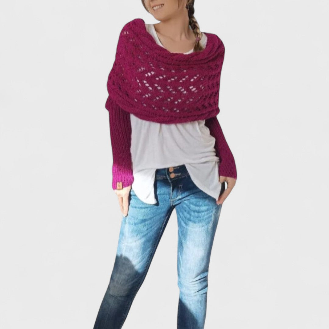 Celeste - Elegant scarf sweater