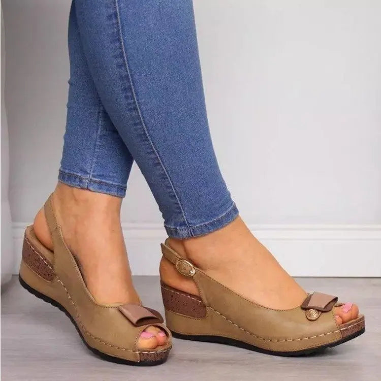 Alma | Elegant Wedge Sandals