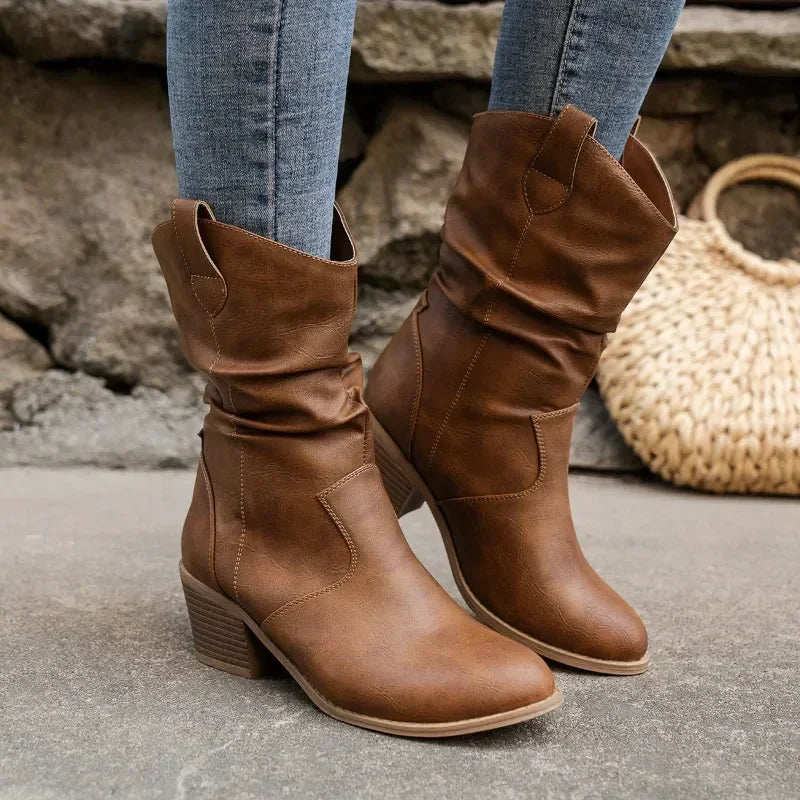 Claudia® | Classic Mid-Calf Western Boots