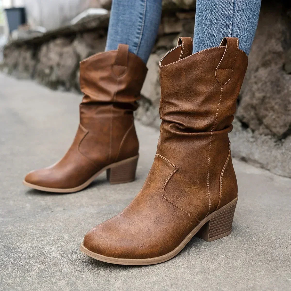 Claudia® | Classic Mid-Calf Western Boots