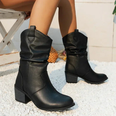 Claudia® | Classic Mid-Calf Western Boots