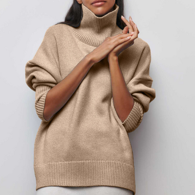 Katrielle - comfortable pullover with high collar