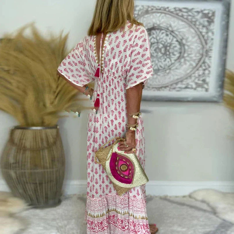 ARTISAN V-NECK - MAXI DRESS