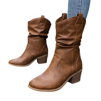 Claudia® | Classic Mid-Calf Western Boots