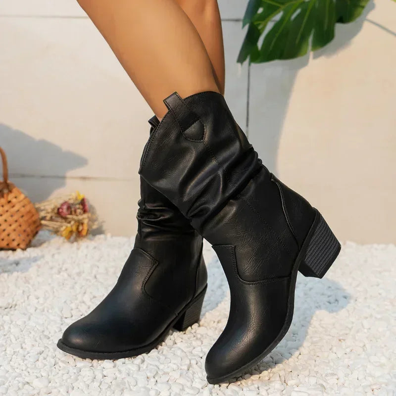 Claudia® | Classic Mid-Calf Western Boots