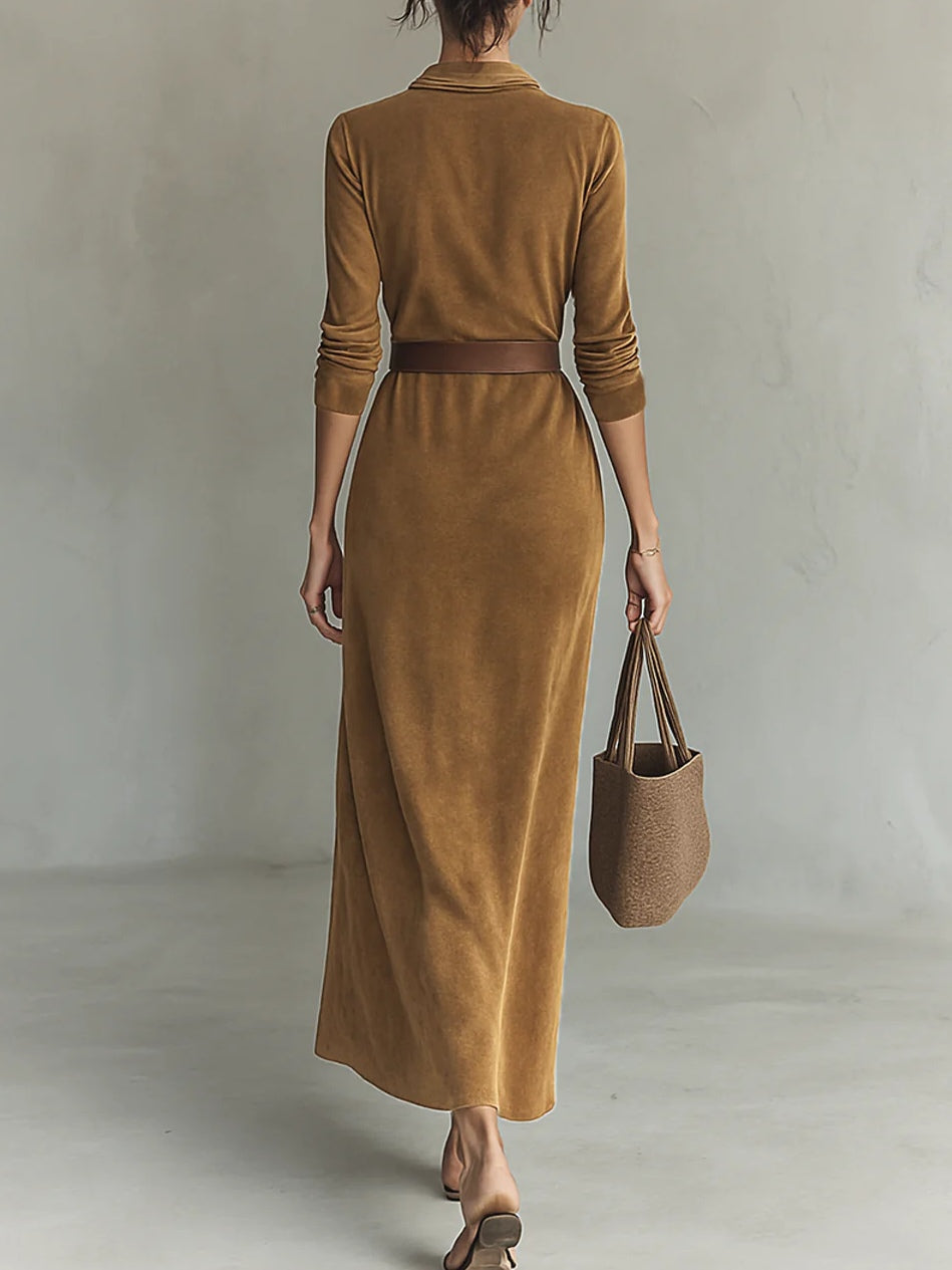 Suede Maxi Dress