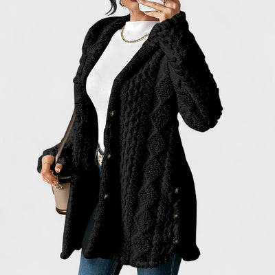 Katerina - Warm Hooded Cardigan Coat