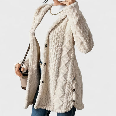 Katerina - Warm Hooded Cardigan Coat