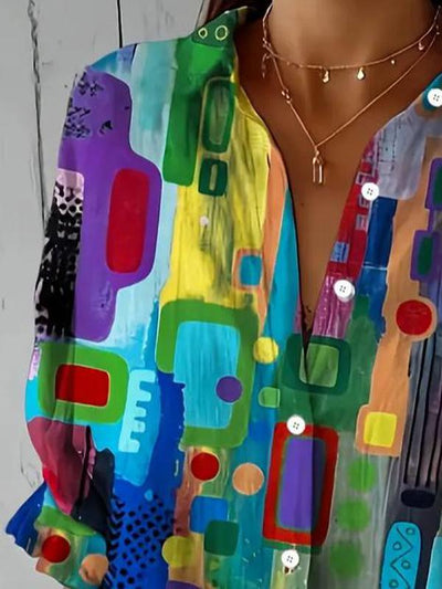 Freja | Abstract Colorflow Shirt