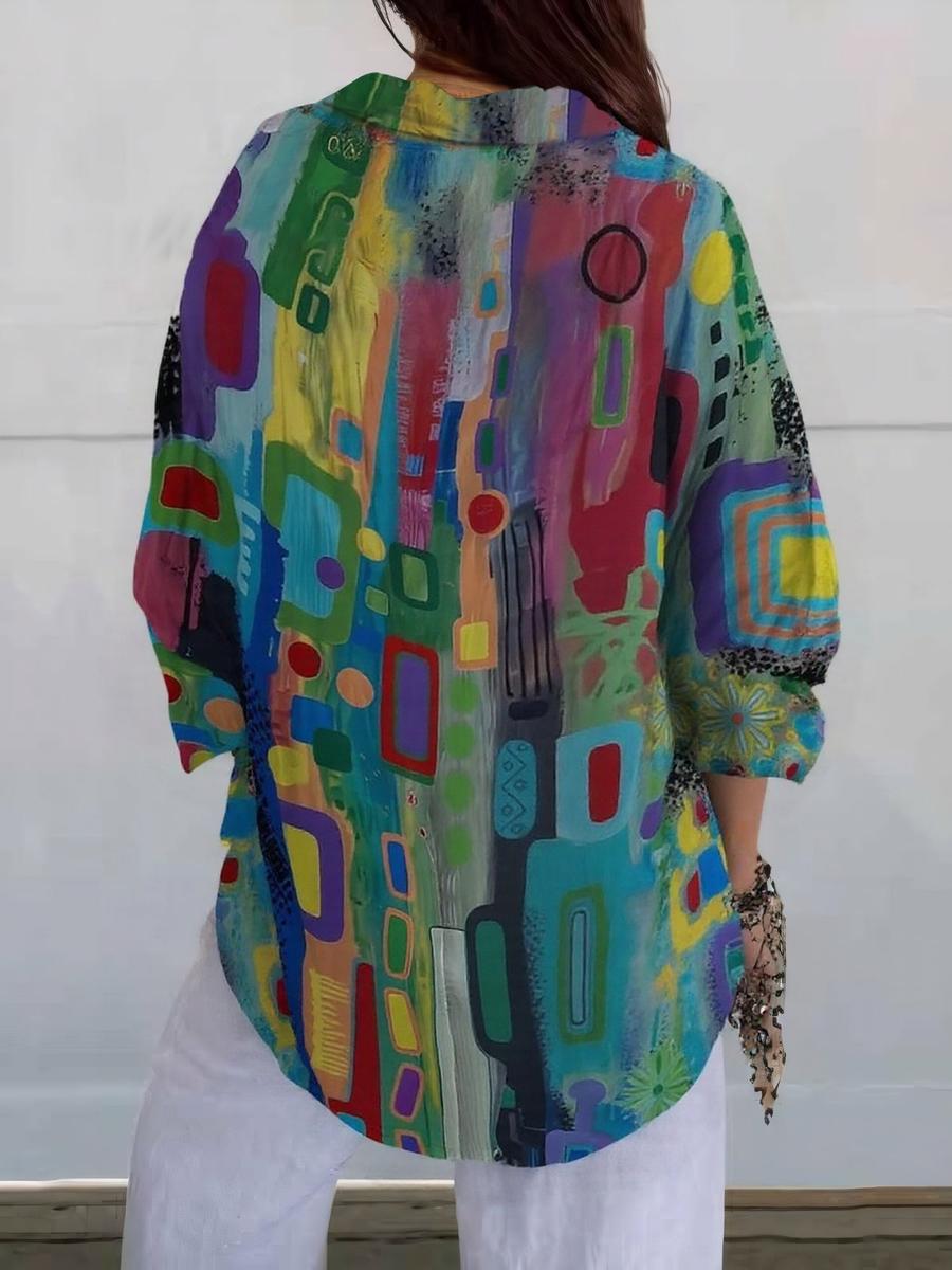 Freja | Abstract Colorflow Shirt