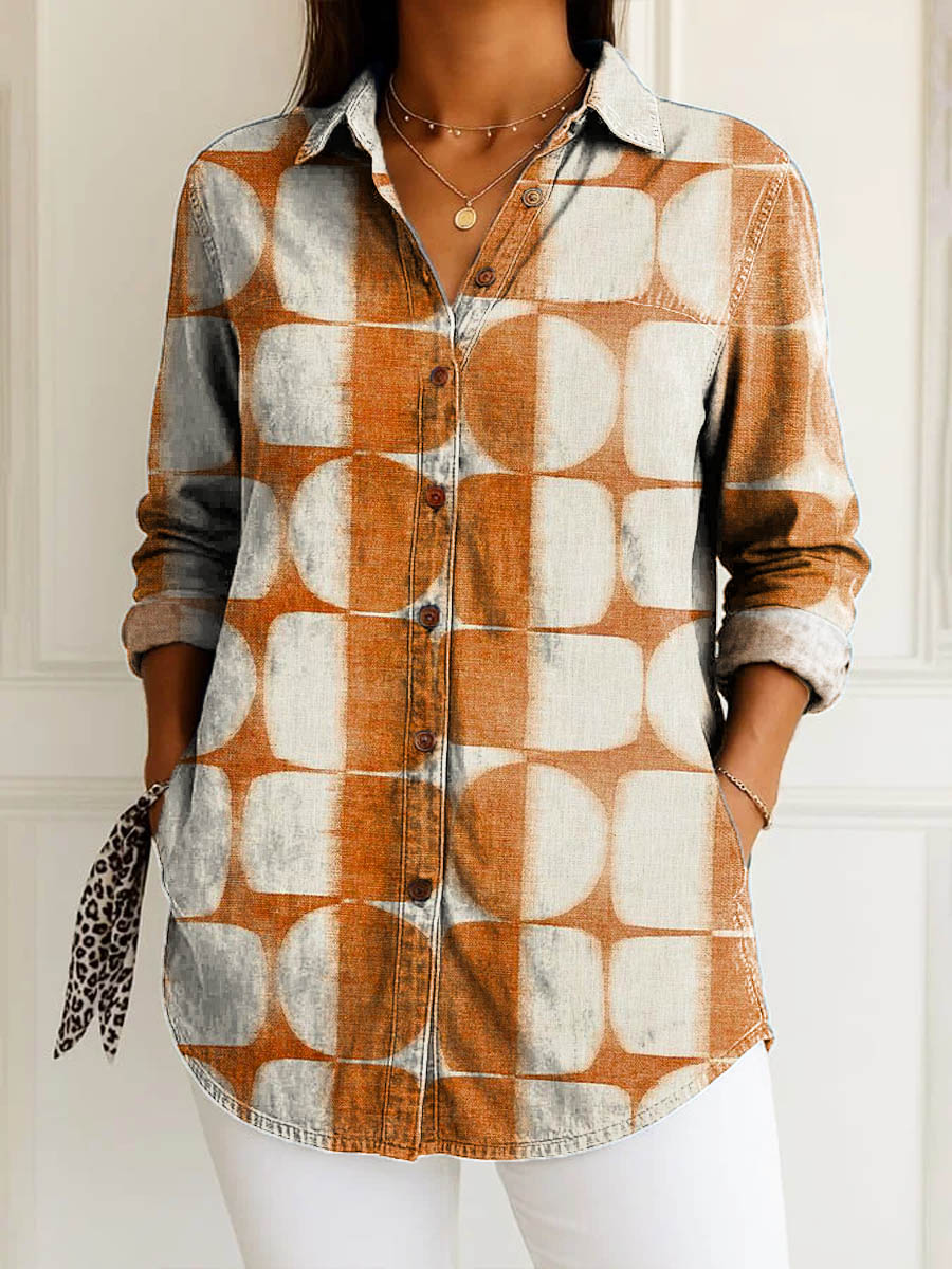 Diana | Earthy Geometrics Shirt